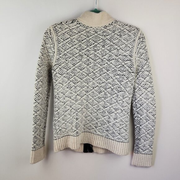 Club Monaco Wool Alpaca Knit Zip Bomber Jacket sz XS Flawed - Picture 2 of 13